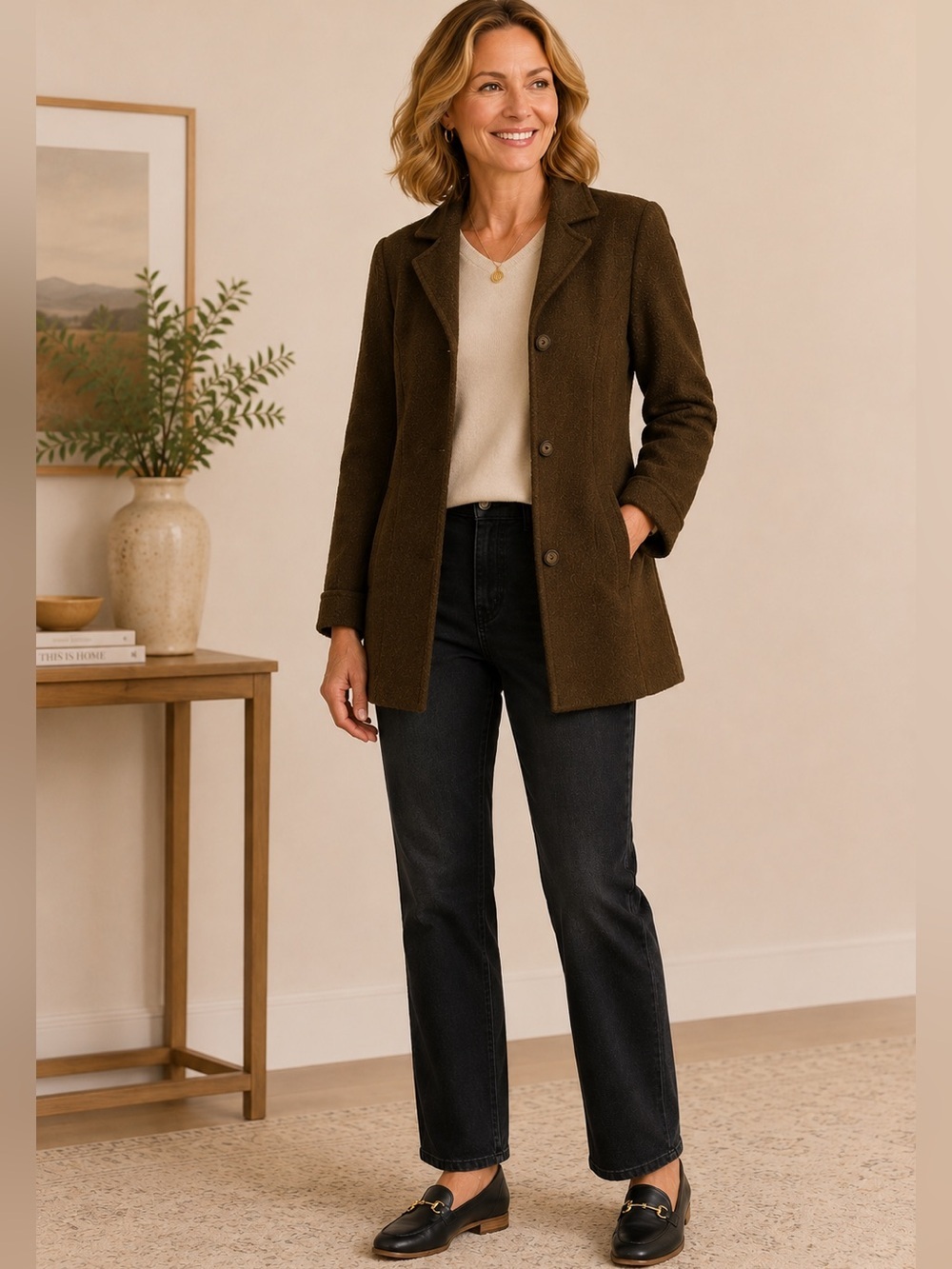 Coldwater Creek | Fuzzy Peacoat